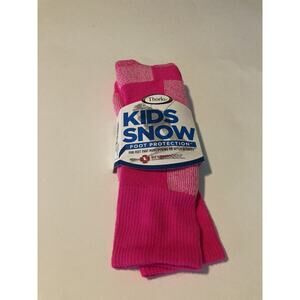 Thorlo Kids Snow Socks Pink Kids Youth Size KS10 US Youth 4.5-6.0
